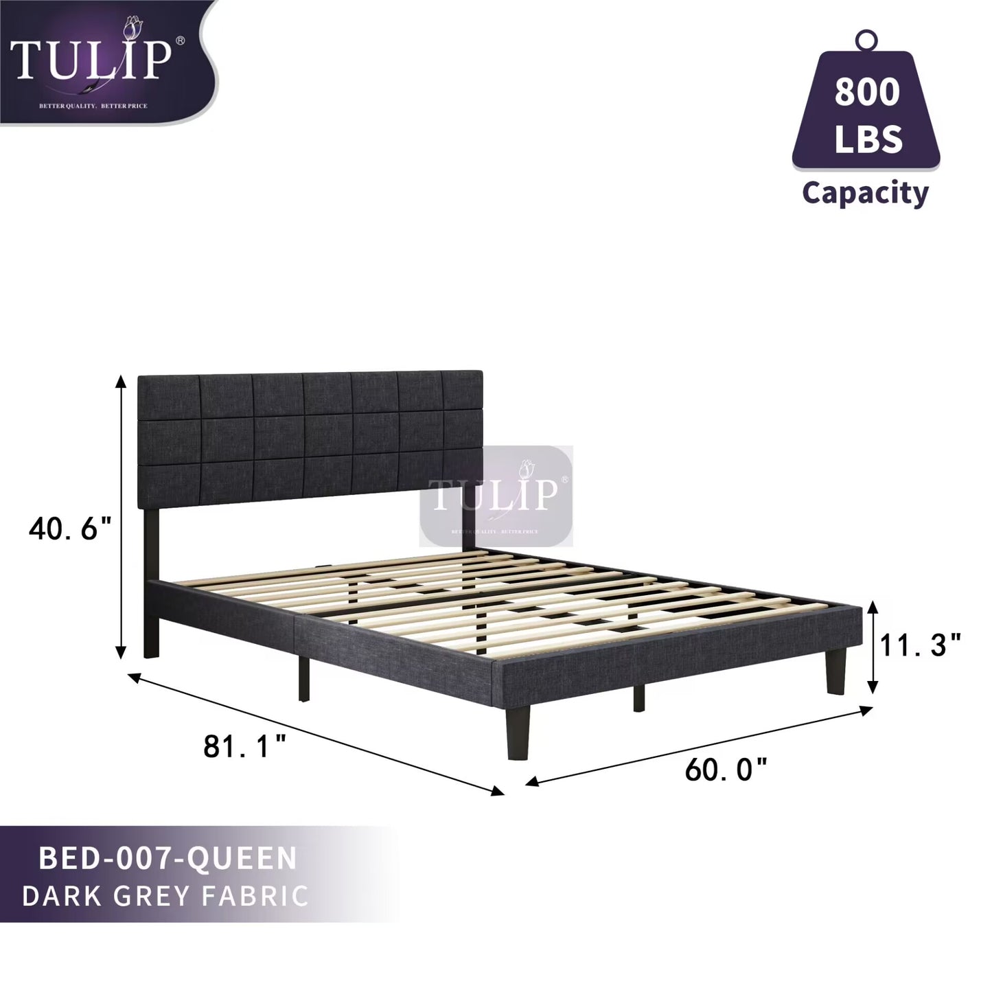 $260 Tulip brand new fabric bed#7~Full/queen/king in stock