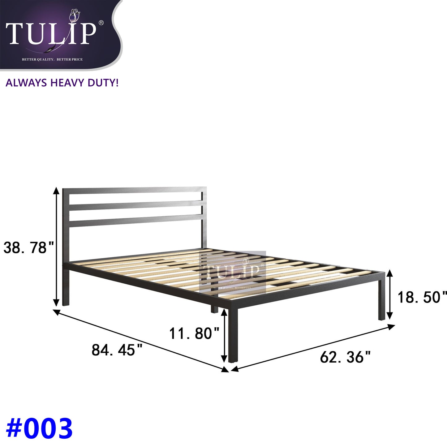 $200~QUEEN SIZE TULIP BRAND NEW BED#003~HEAVY DUTY DESIGN!