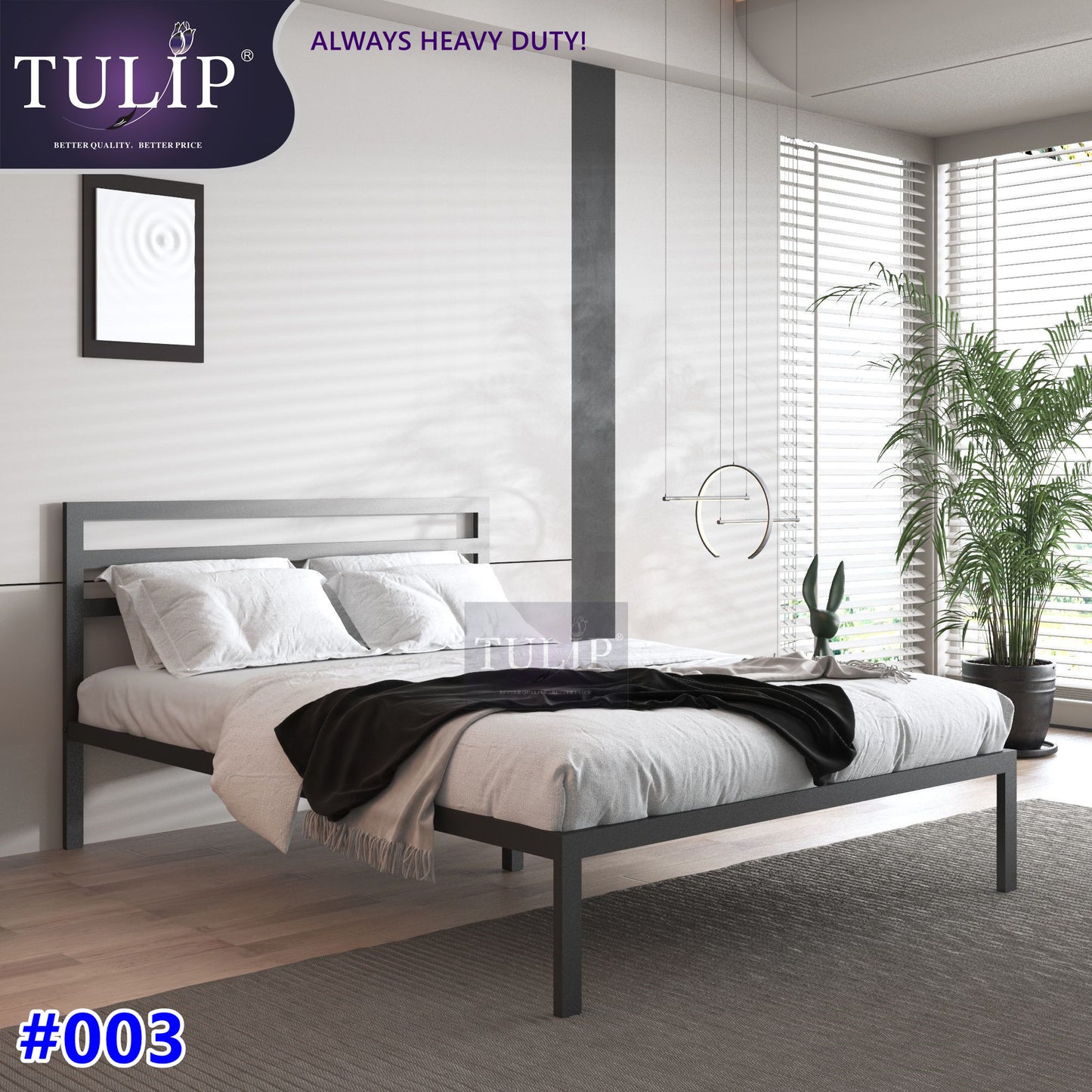 $200~QUEEN SIZE TULIP BRAND NEW BED#003~HEAVY DUTY DESIGN!