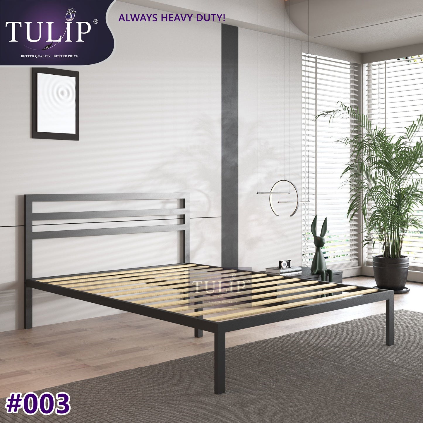 $200~QUEEN SIZE TULIP BRAND NEW BED#003~HEAVY DUTY DESIGN!