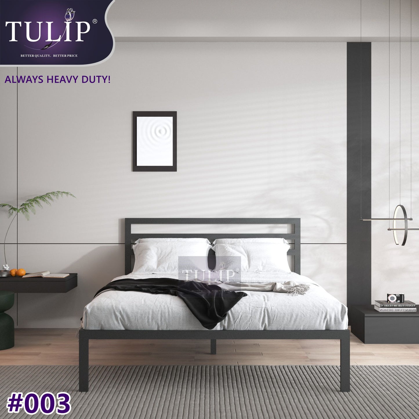 $200~QUEEN SIZE TULIP BRAND NEW BED#003~HEAVY DUTY DESIGN!