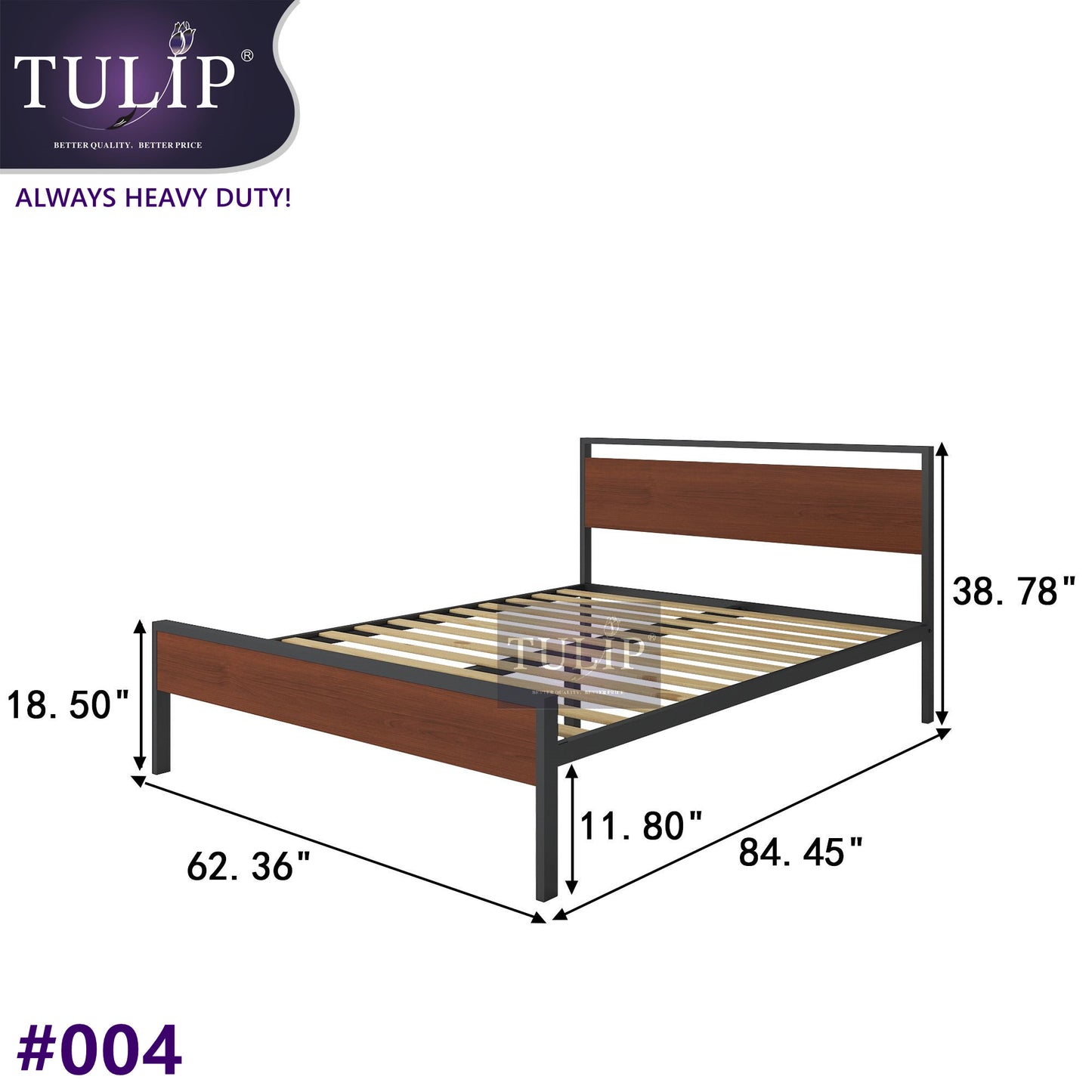 $240  HEAVY DUTY BED#004~Full/queen/king in stock